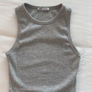 Zara Heather Gray Sleeveless Tank